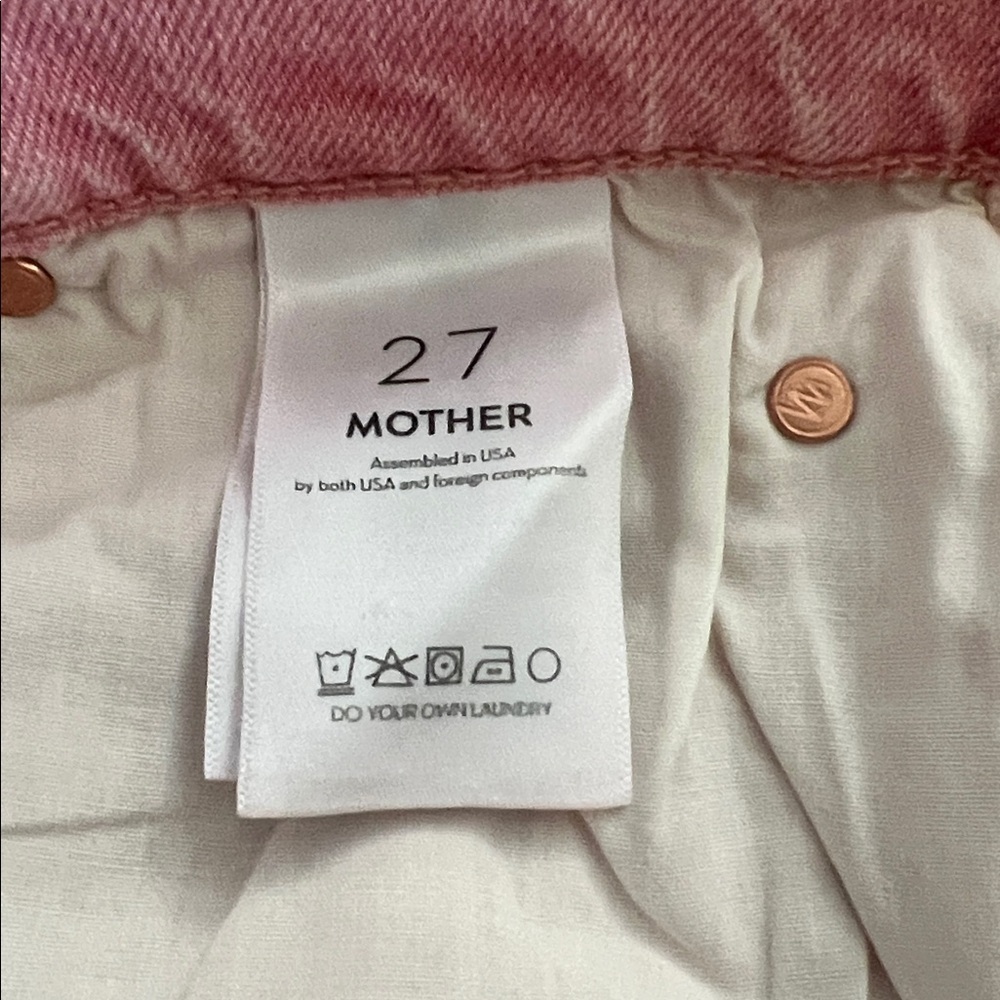 MOTHER Superior The Mid Rise Dazzler Ankle In Twice as Nice Pink. Size 27 - Picture 11 of 13